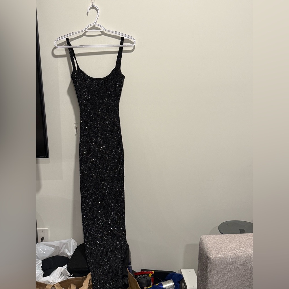 Windsor Black Sparkle Maxi Dress
